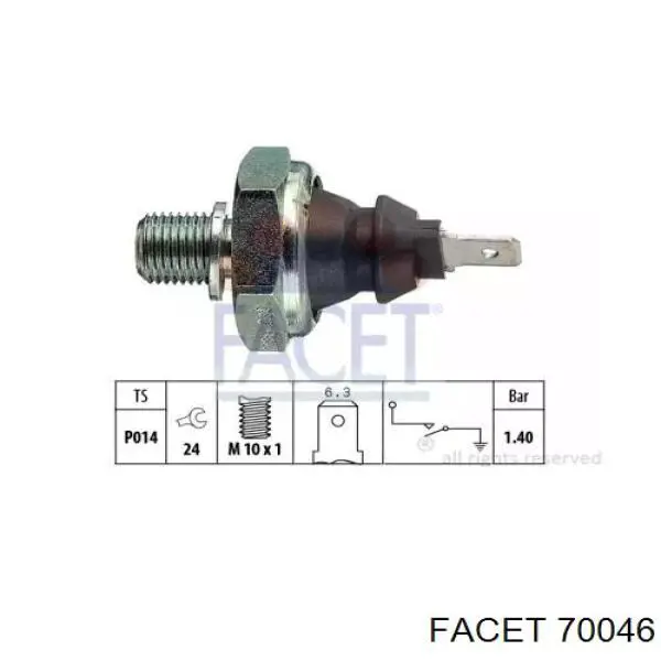 Sensor de presión de aceite 70046 Facet