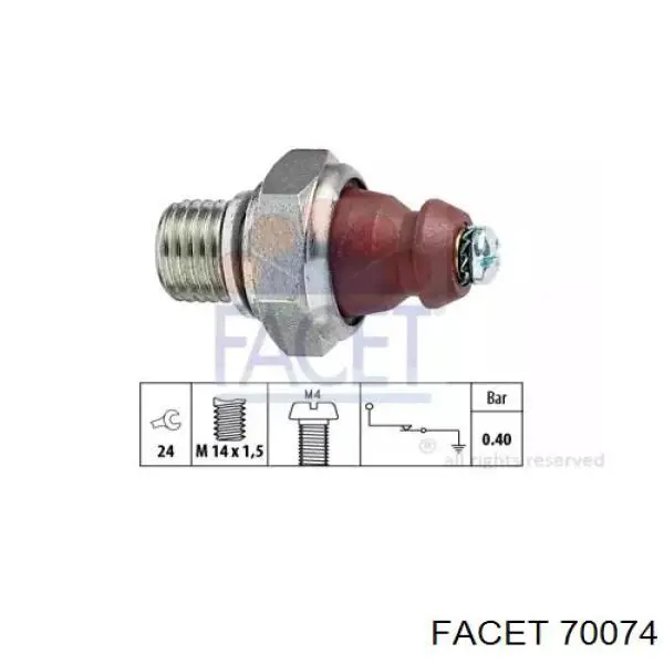 Comprar 70074 Facet Sensor de presión de aceite