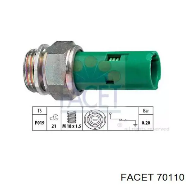 Comprar 70110 Facet Sensor de presión de aceite