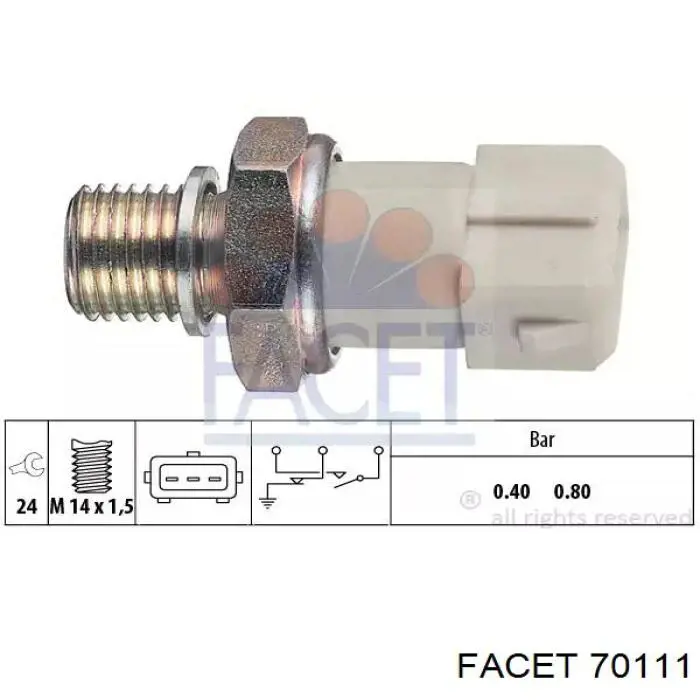 Manómetro de presión de aceite Facet 70111 precio, desde 4,50 EUR