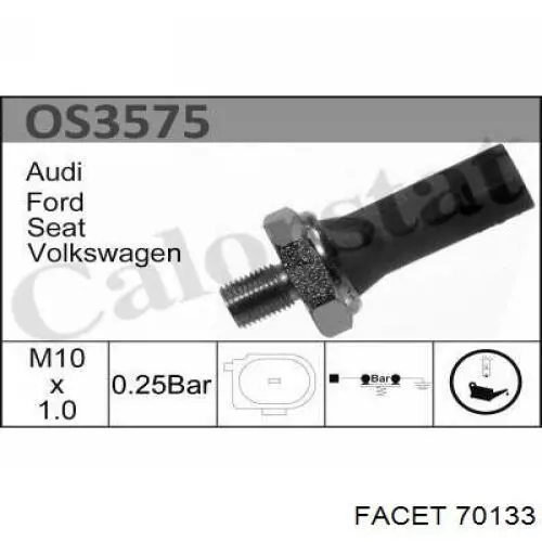 391 9004 Autotechteile sensor de presión de aceite