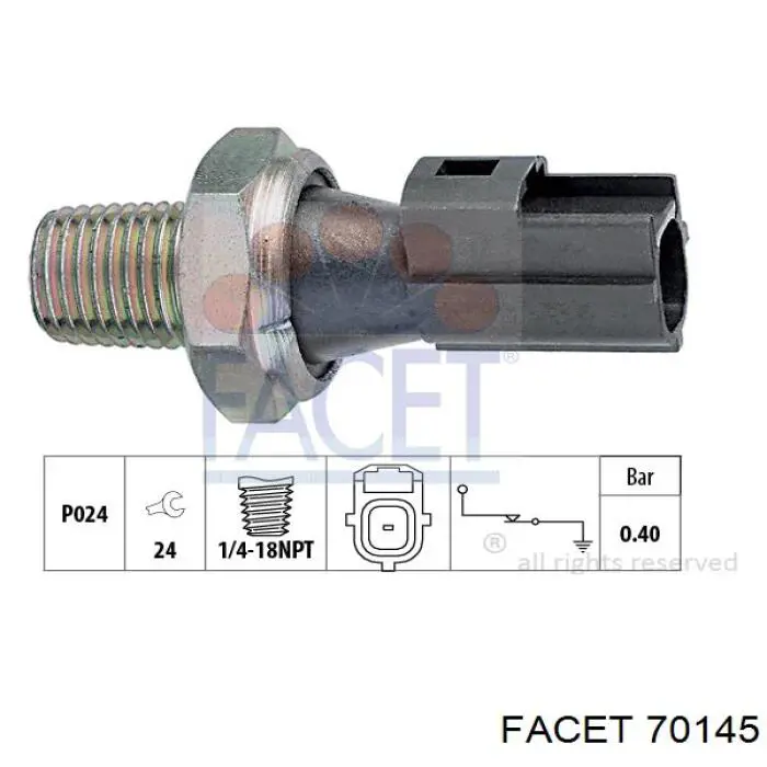 9659173880 Fiat/Alfa/Lancia Indicador de presión del aceite