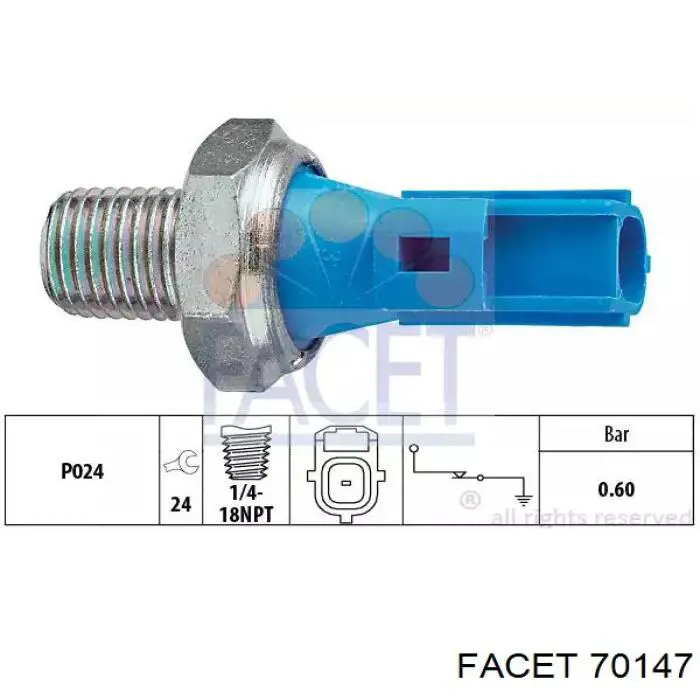 Comprar 70147 Facet Sensor de presión de aceite