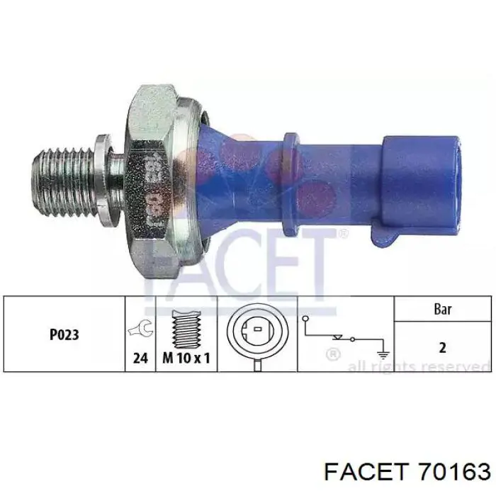 Comprar 70163 Facet Sensor de presión de aceite