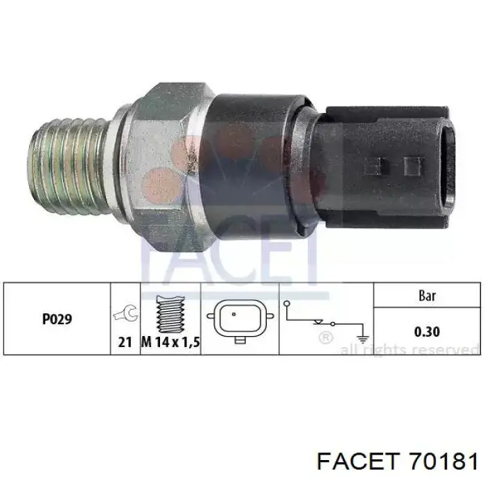 Comprar 70181 Facet Sensor de presión de aceite