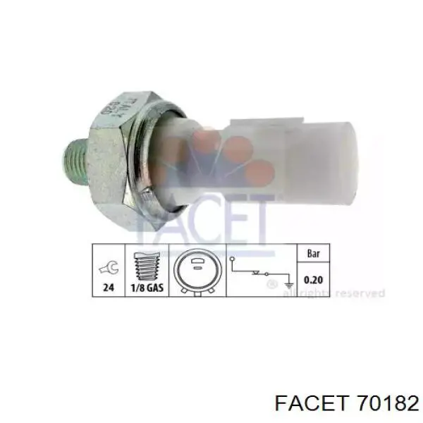 Manómetro de presión de aceite Facet 70182 precio, desde 10,75 EUR