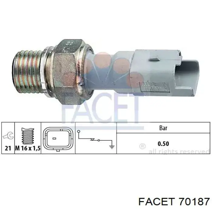 Comprar 70187 Facet Sensor de presión de aceite