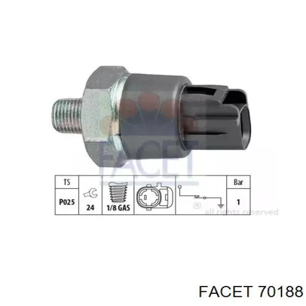 Manómetro de presión de aceite Facet 70188 precio, desde 6,40 EUR
