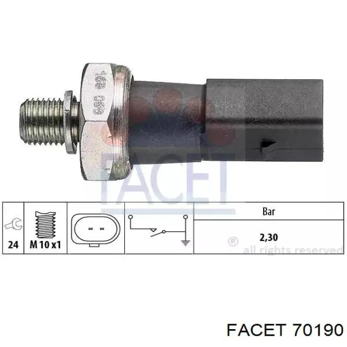 Comprar 70190 Facet Sensor de presión de aceite