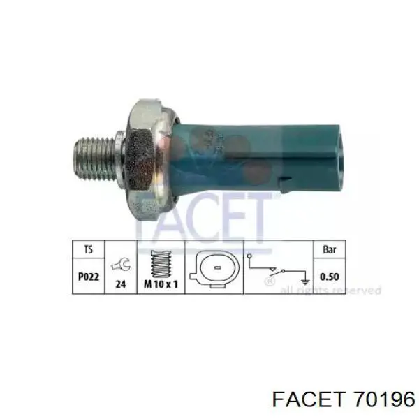 Manómetro de presión de aceite Facet 70196 precio, desde 32,37 USD