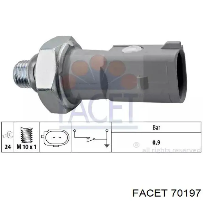 Manómetro de presión de aceite Facet 70197 precio, desde 8,17 EUR