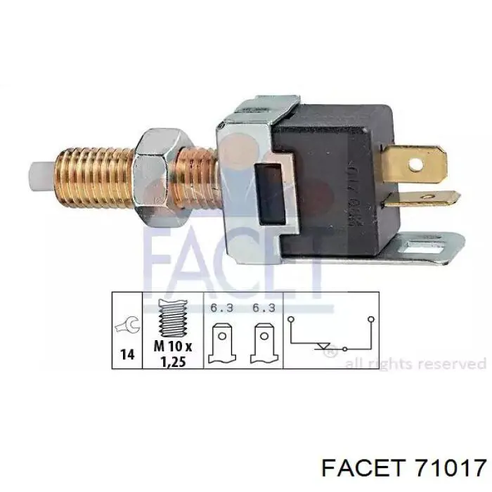 Comprar 71017 Facet Interruptor de luz de freno