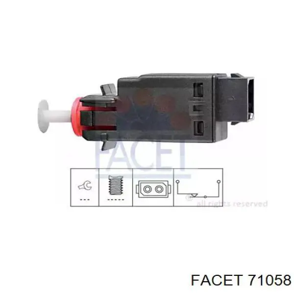 Interruptor de luz de freno 71058 Facet
