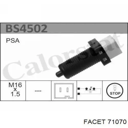 7.1070 Facet interruptor luz de freno