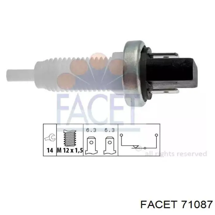 Comprar 71087 Facet Interruptor de luz de freno