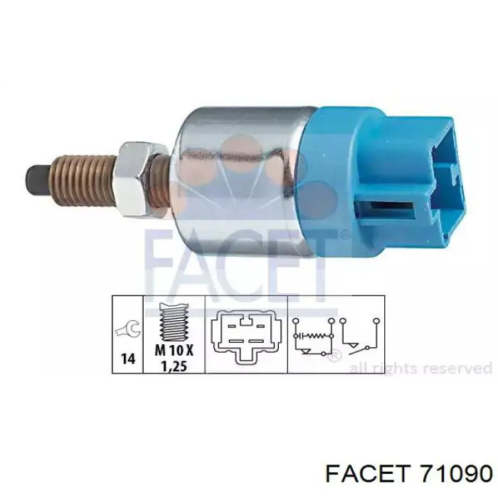 Interruptor de luz de freno Facet 71090 precio, desde 14,39 EUR