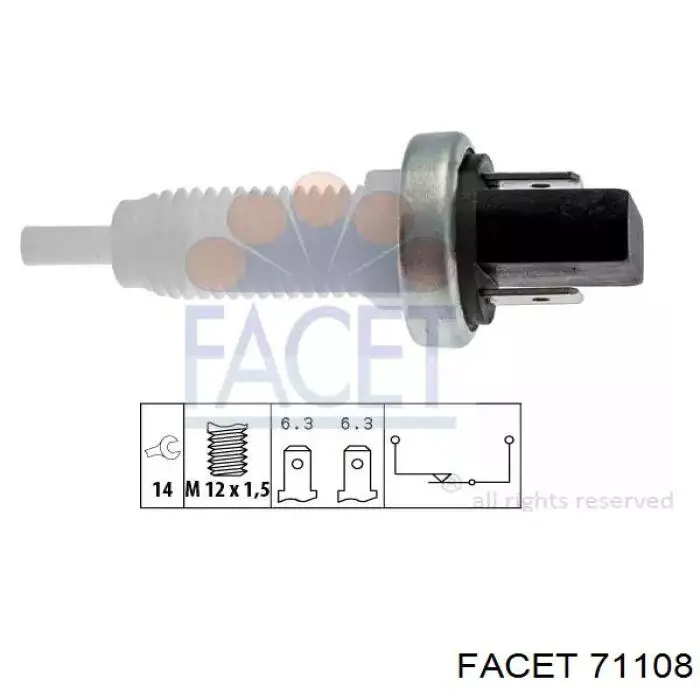 Comprar 71108 Facet Interruptor de luz de freno