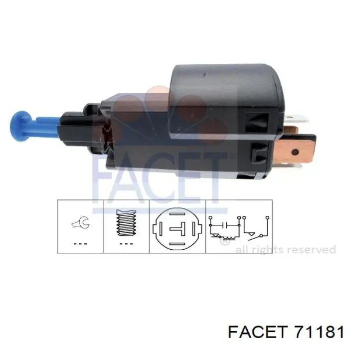 Comprar 71181 Facet Interruptor de luz de freno
