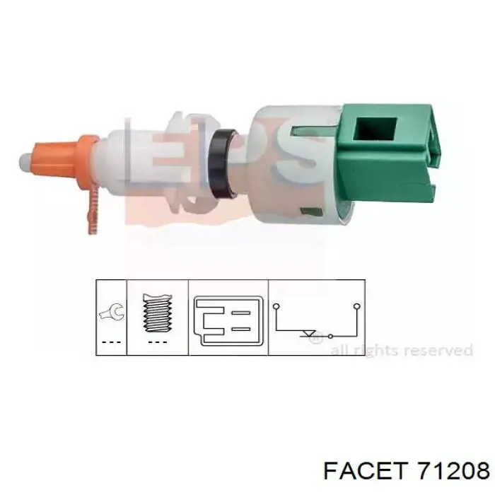 Interruptor de luz de freno 71208 Facet