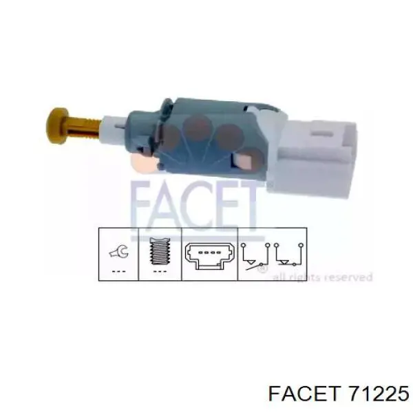 Interruptor de luz de freno 71225 Facet