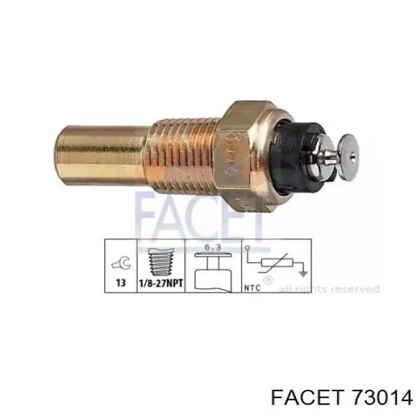 Sensor de temperatura del motor General Motors P96177604