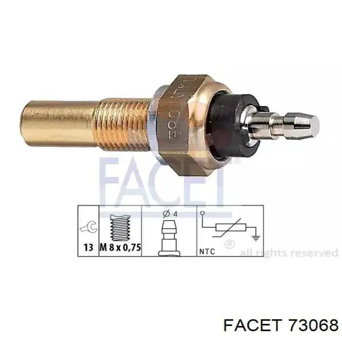 Sensor de temperatura del refrigerante Facet 73068 precio, desde 5,41 EUR