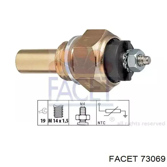 Sensor de temperatura del refrigerante Facet 73069 precio, desde 7,57 EUR