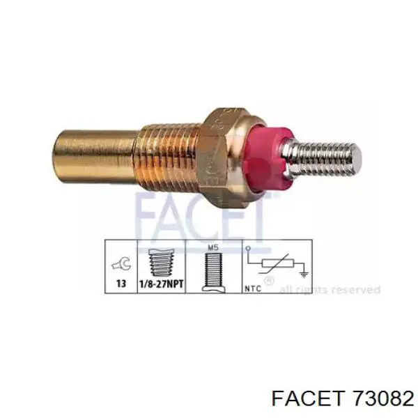 Sensor de temperatura del refrigerante Facet 73082 precio, desde 7,57 EUR