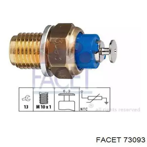 Sensor de temperatura de aceite del motor Swag 30933825