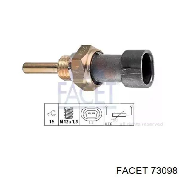 Sensor de temperatura del refrigerante Chevrolet Aveo 2 T250, T255