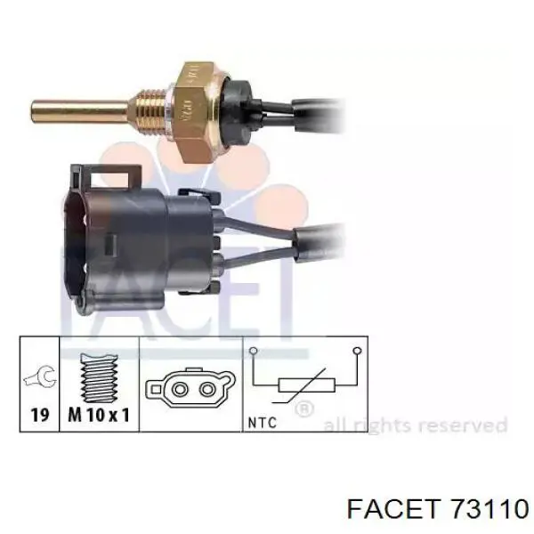 Sensor de temperatura del refrigerante Facet 73110 precio, desde 23,71 EUR