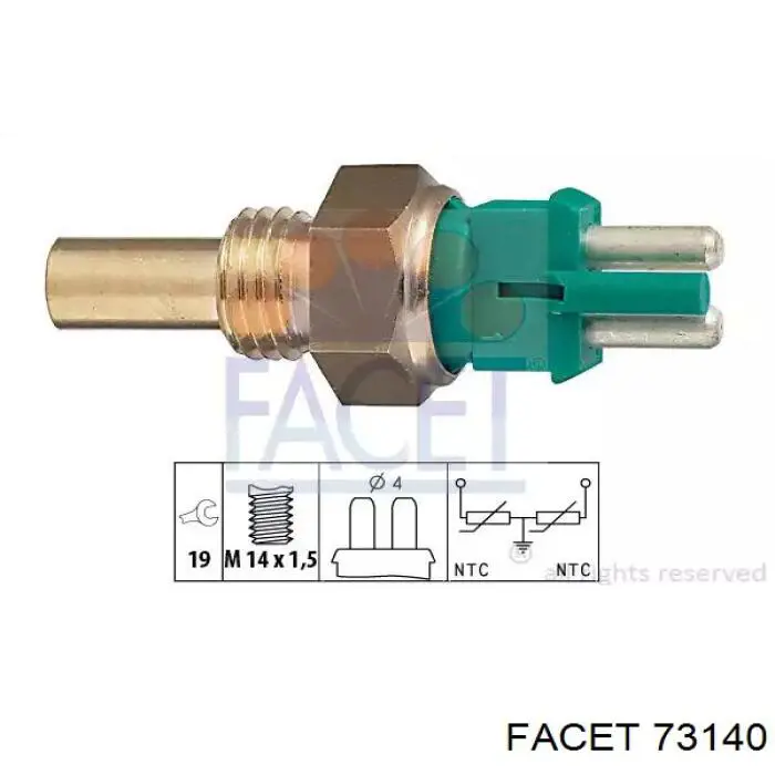 Sensor de temperatura del refrigerante Facet 73140 precio, desde 16,47 EUR