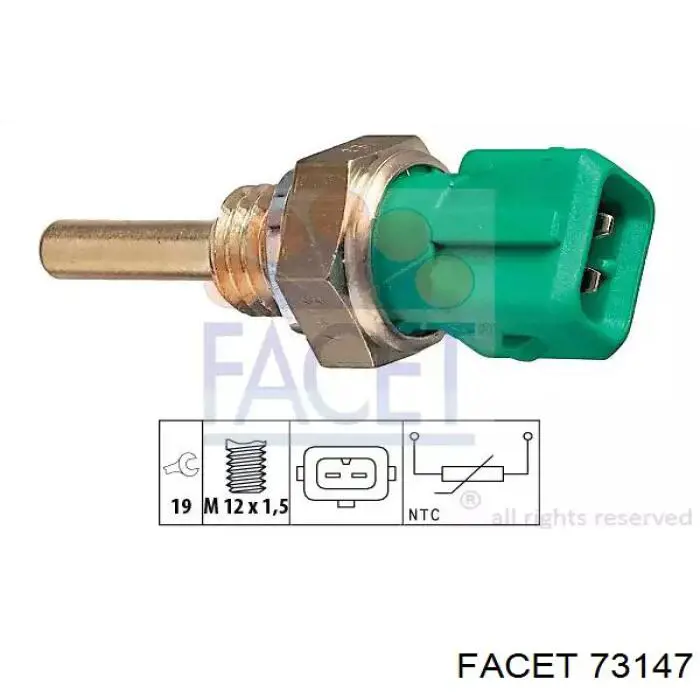 Sensor de temperatura del refrigerante Facet 73147 precio, desde 10,55 EUR