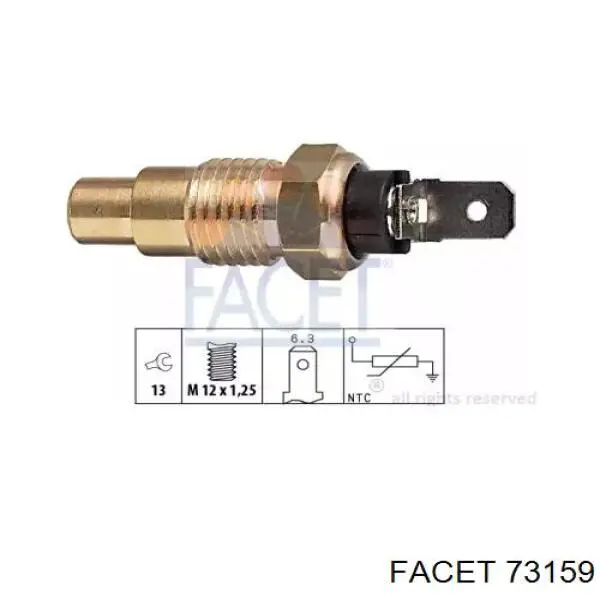 Sensor de temperatura del refrigerante Facet 73159 precio, desde 7,44 EUR