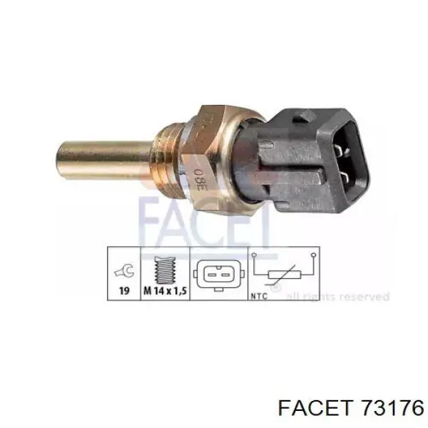 Sensor de temperatura del refrigerante Facet 73176 precio, desde 10,75 EUR