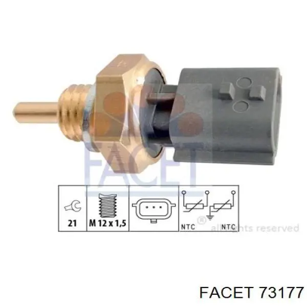 Sensor de temperatura del refrigerante Jaguar X-type CF1