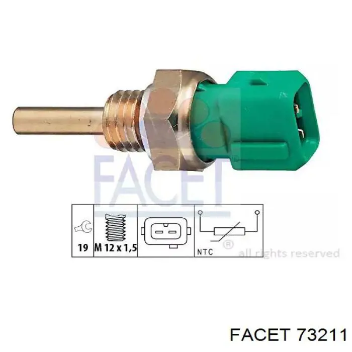 Sensor de temperatura del refrigerante Facet 73211 precio, desde 12,63 USD