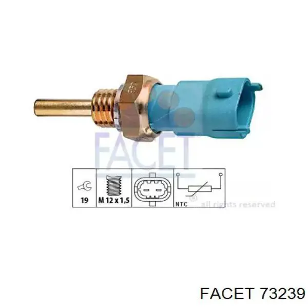 Sensor de temperatura del refrigerante Chevrolet Cruze J300