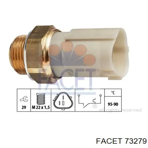 73279 Facet Sensor temperatura refrigerante