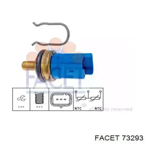 Sensor de temperatura del motor Peugeot/Citroen 1338C0