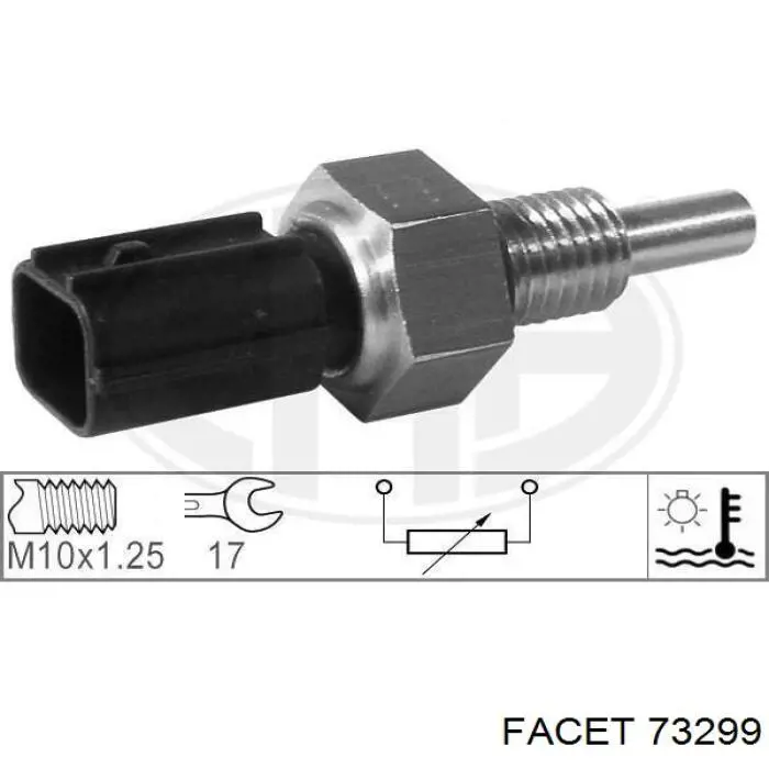 Sensore Temperatura Refrigerante Facet 7.3509, Compatibile Con Alfa Romeo, Lancia E Fiat