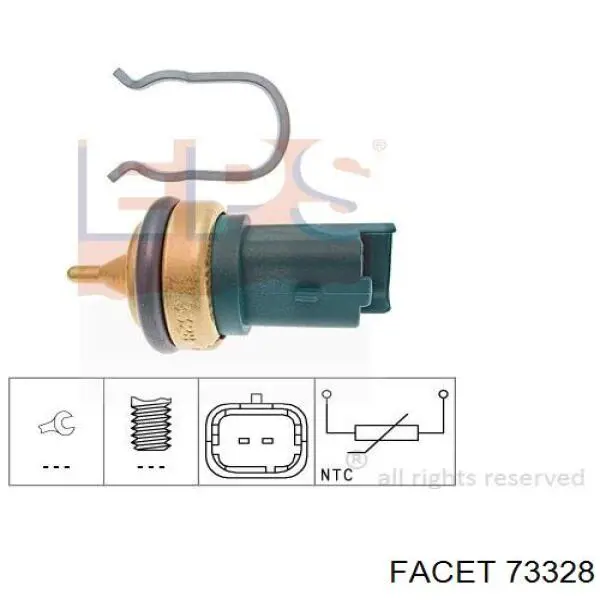 1338F8 Peugeot/Citroen sensor de temperatura del refrigerante