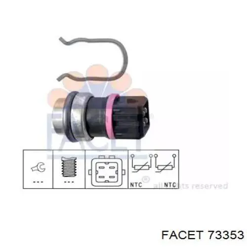 Sensor de temperatura del refrigerante Facet 73353 precio, desde 20,65 EUR