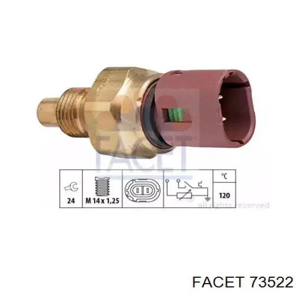Sensor de temperatura del refrigerante Facet 73522 precio, desde 14,44 EUR