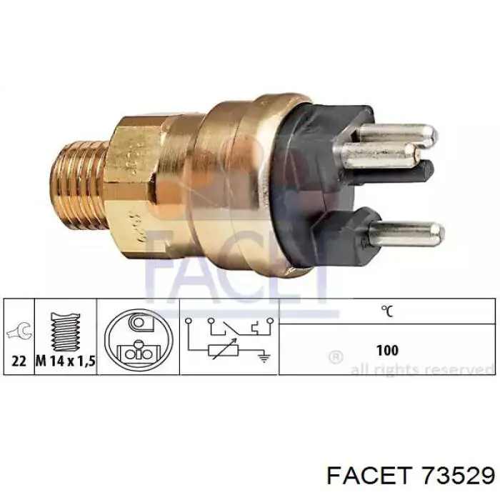 Comprar 73529 Facet Sensor de temperatura del refrigerante, salpicadero