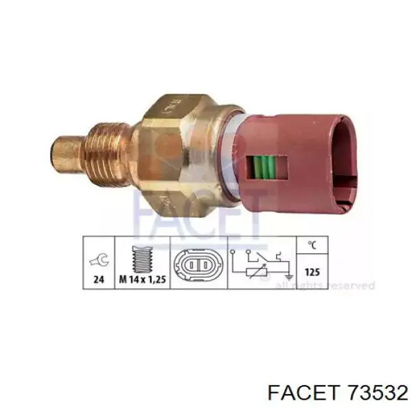 Sensor de temperatura del refrigerante Facet 73532 precio, desde 14,23 EUR