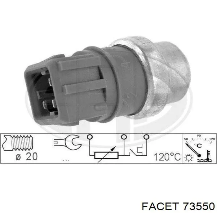 7700829427 Renault (RVI) Sensor temperatura refrigerante