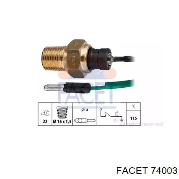 Sensor de temperatura del refrigerante Fiat/Alfa/Lancia 4755799 precio, desde 5,99 EUR