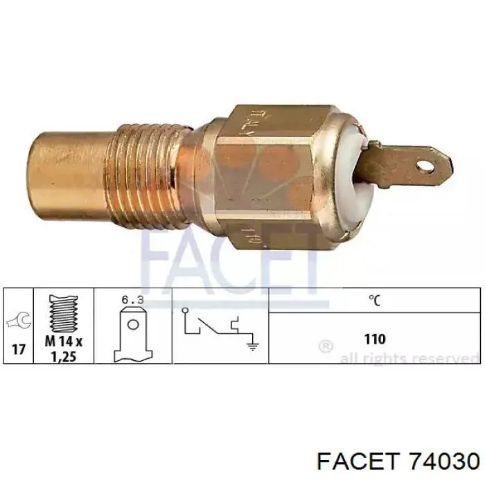 Sensor de temperatura del refrigerante del tablero Facet 74030 precio, desde 7,96 EUR