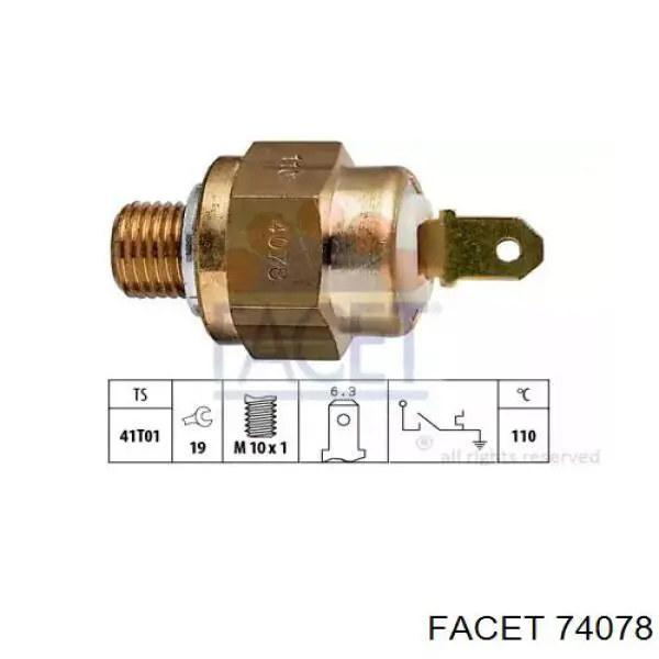 Sensor de temperatura  Facet 74078 precio, desde 8,53 EUR